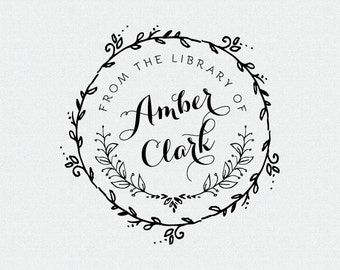 Book Stamp, From the Library Of Stamp, Personalized Book Stamp, Personalized Library Stamp, Library Stamps (T212)