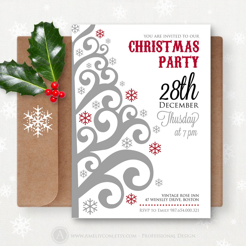 Free Editable Christmas Party Invitations 6