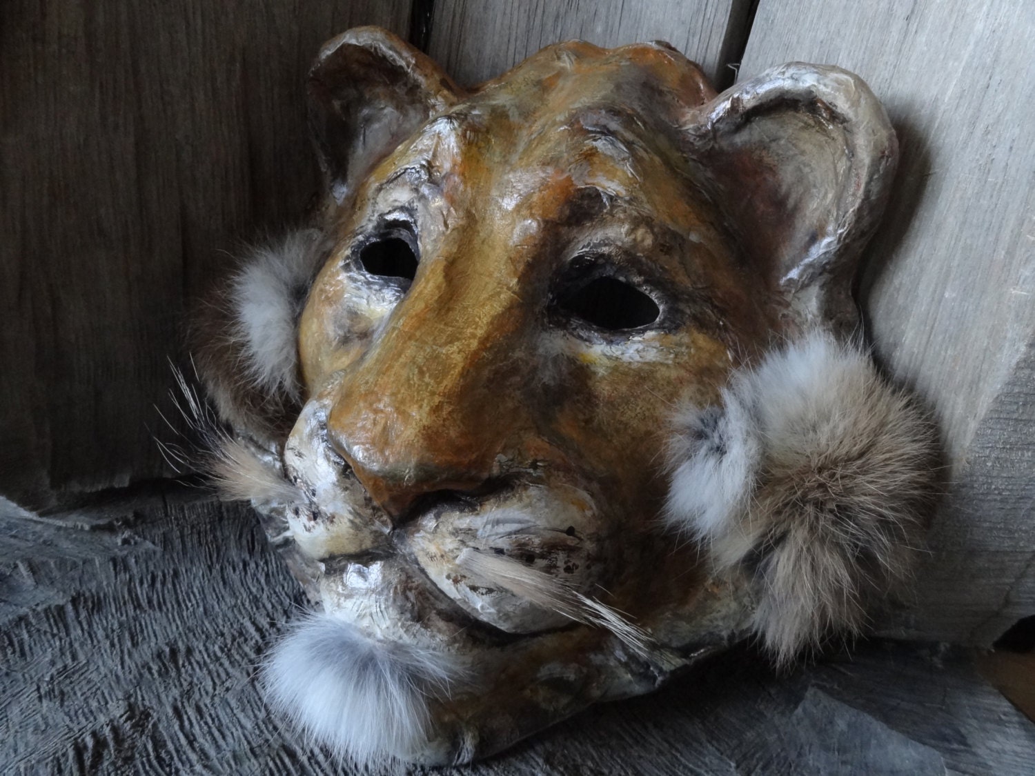 3 D Masks Masquerade masks Paper mache lion head mask lion