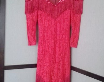 Women Dress Red Rockabilly Dress "Joo Mee Alchemy" Red Dress Flapper Dress Lace Dress Vintage Dress Free Shipping