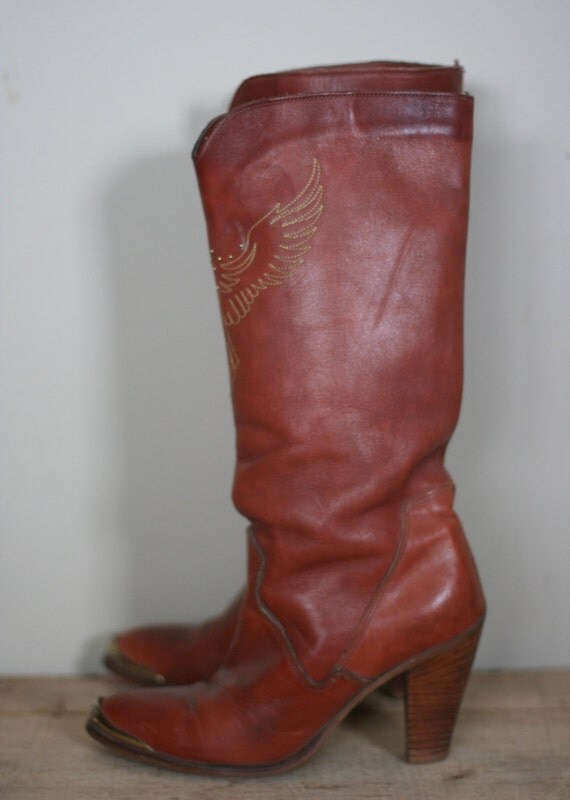 high heel western booties