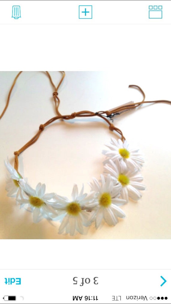 daisy  ball crown Coachella Festival  usa Rave flower  Governors wear     crown Flower