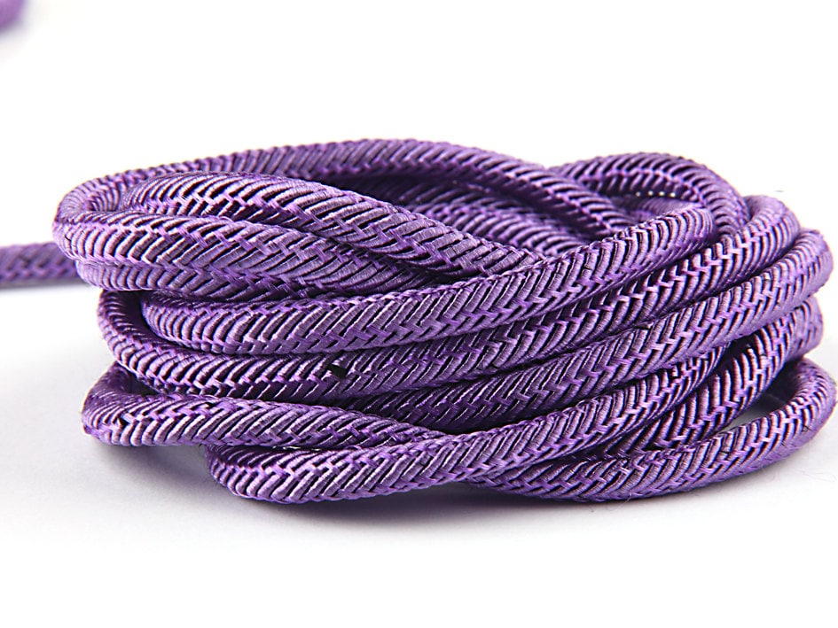 Purple Twisted Satin Rope Braid Cord 4mm 1 meter 1.09