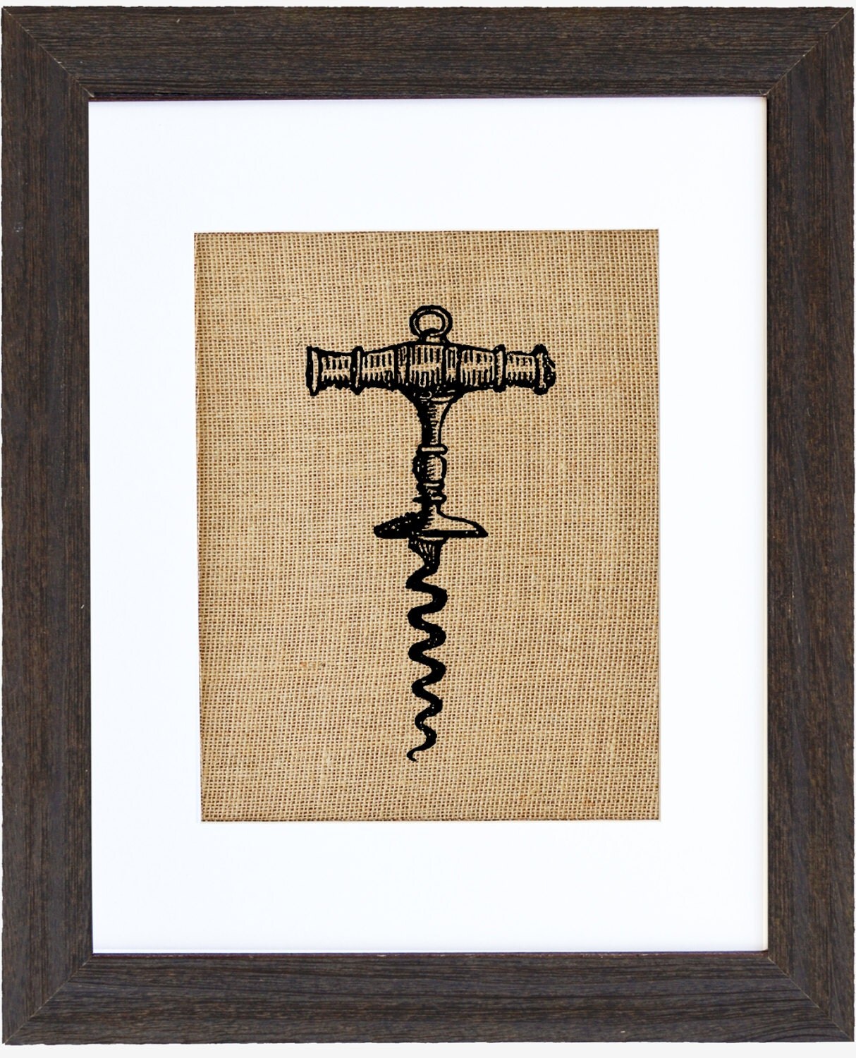 Vintage Corkscrew Burlap Wall Art Wall Decor by fiberandwater