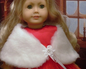 White Fur Stole for American Girl Dolls