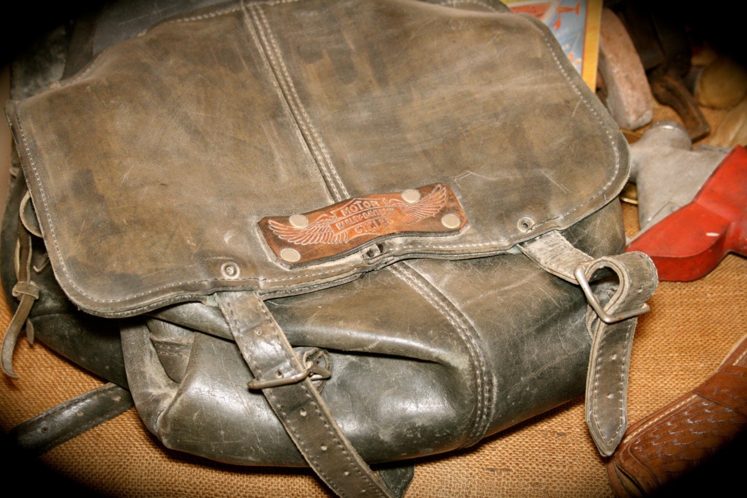 vintage harley davidson saddlebags