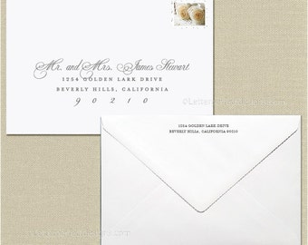 Custom Wedding Digital Calligraphy Envelope Addressing Printing-Puttin' on the Ritz