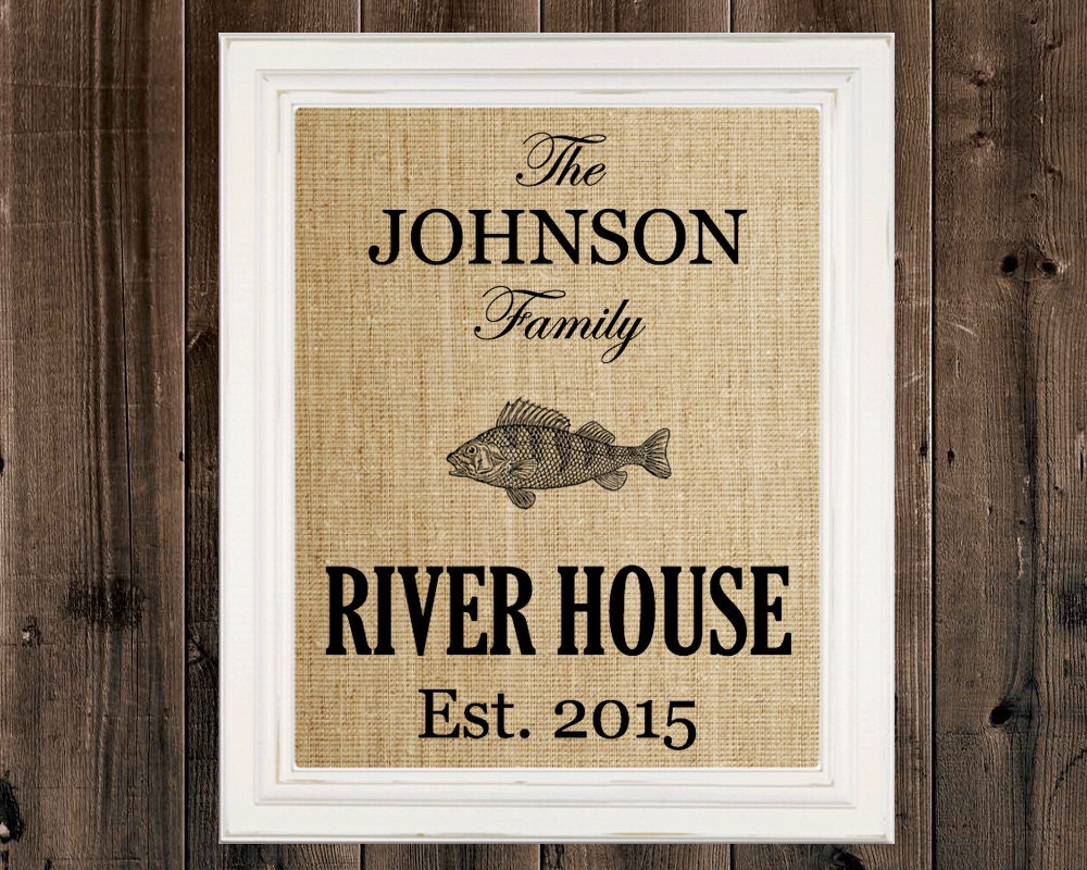 Custom River House Sign River House Decor River Life Art