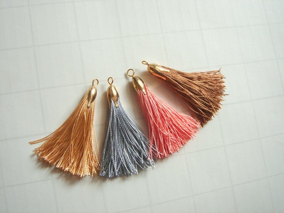 for silk tassels jewelry Tassels Silk Jewelry Set, Making Tassel Tassels, Charms, Handmade