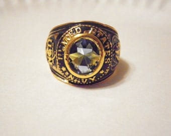 1 Antiqued Goldplated U.S. Navy Ring