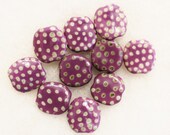 African Kazuri Purple Polka Dot Beads , Ethnic beads , Purple Ceramic Beads African Kazuri Purple Polka Dot Beads , Ethnic beads , Purple Ceramic Beads