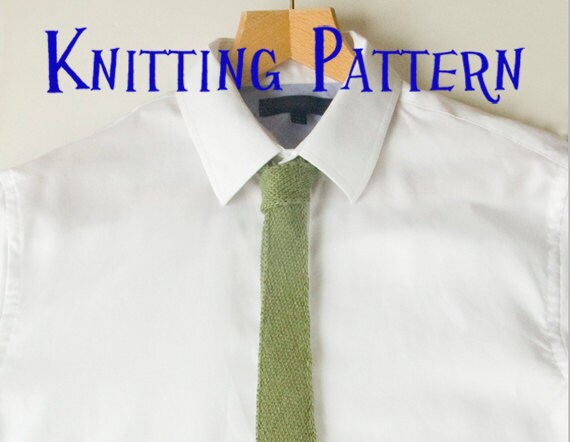 PDF Knitting Pattern Mens Tie Bias Knit Tie Knitting