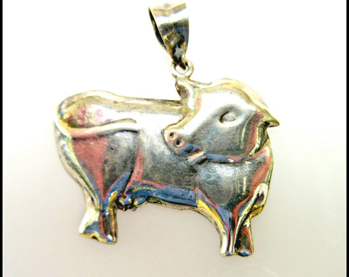 Sterling Cow Pendant -Silver figurine pendants