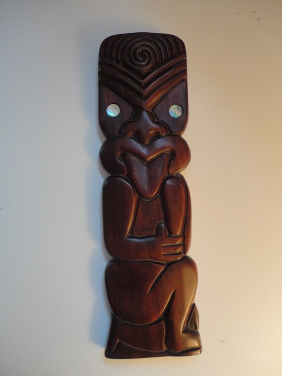Vintage Hand Carved Tikis Hand Carved in Rotorua by