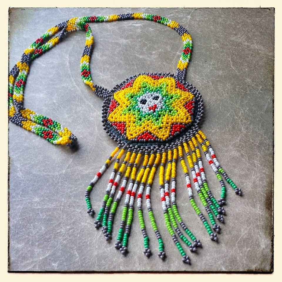 Beautiful Mayan handmade beaded necklace
