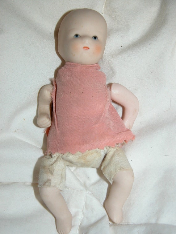 Antique German Bisque Jointed Miniature by familyjewelsatlanta