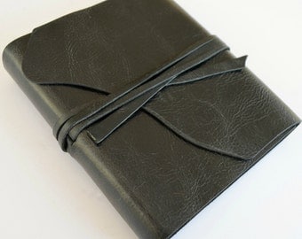 Custom Handmade to Order Bound Black Leather Journal Diary Notebook (285B)