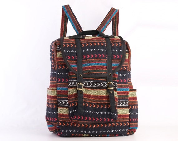 Large Hipster Backpack Native Tribal Day pack Stylish Collage, School Backpack for Men/Women