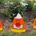 Set of 3 Halloween Crazy Candy Corn Outdoor by ChartinisYardArt