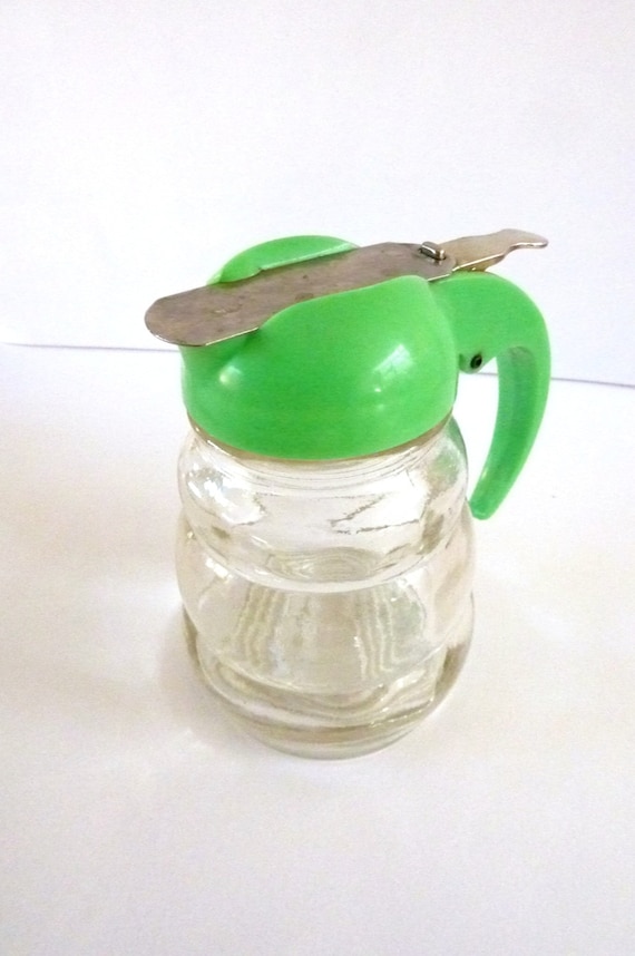 Vintage Honey Jar 1950's Glass Honey Dispenser Retro