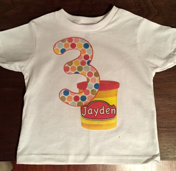 Kids Play-Doh Birthday Shirt by LittleATs on Etsy