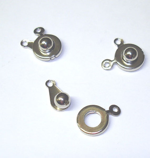 10PC. Platinum Plated finish trailer hitch snap clasps//11mm