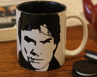 Ian Somerhalder, The Vampire Diaries, TVD, Damon Salvatore Mug, Hand Printed Mug