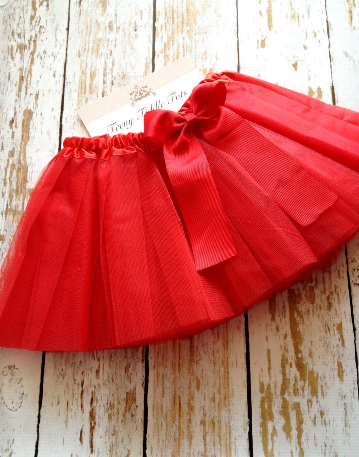 Red TuTu Baby TuTu with matching bow Toddler Tu Tu
