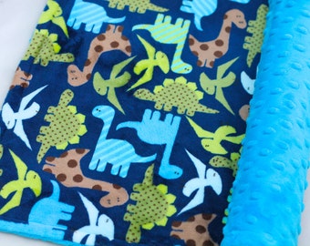 On Sale!**Dinosaur Minky Baby Blanket-Baby Boy-Baby-Urban Zoologie-Choose Your Own Minky-Double Sided Minky Blanket