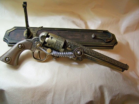 Steampunk Navy 1851 Black Powder Revolver by WarFireForge on Etsy