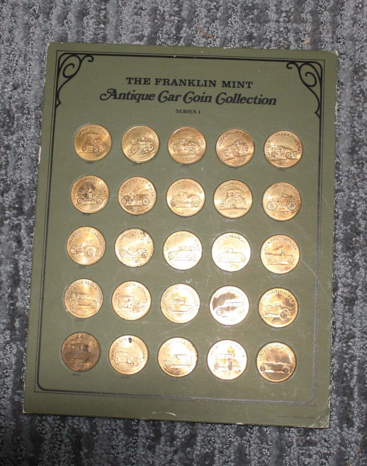THE FRANKLIN MINT Antique Car Coin Collection Series 1