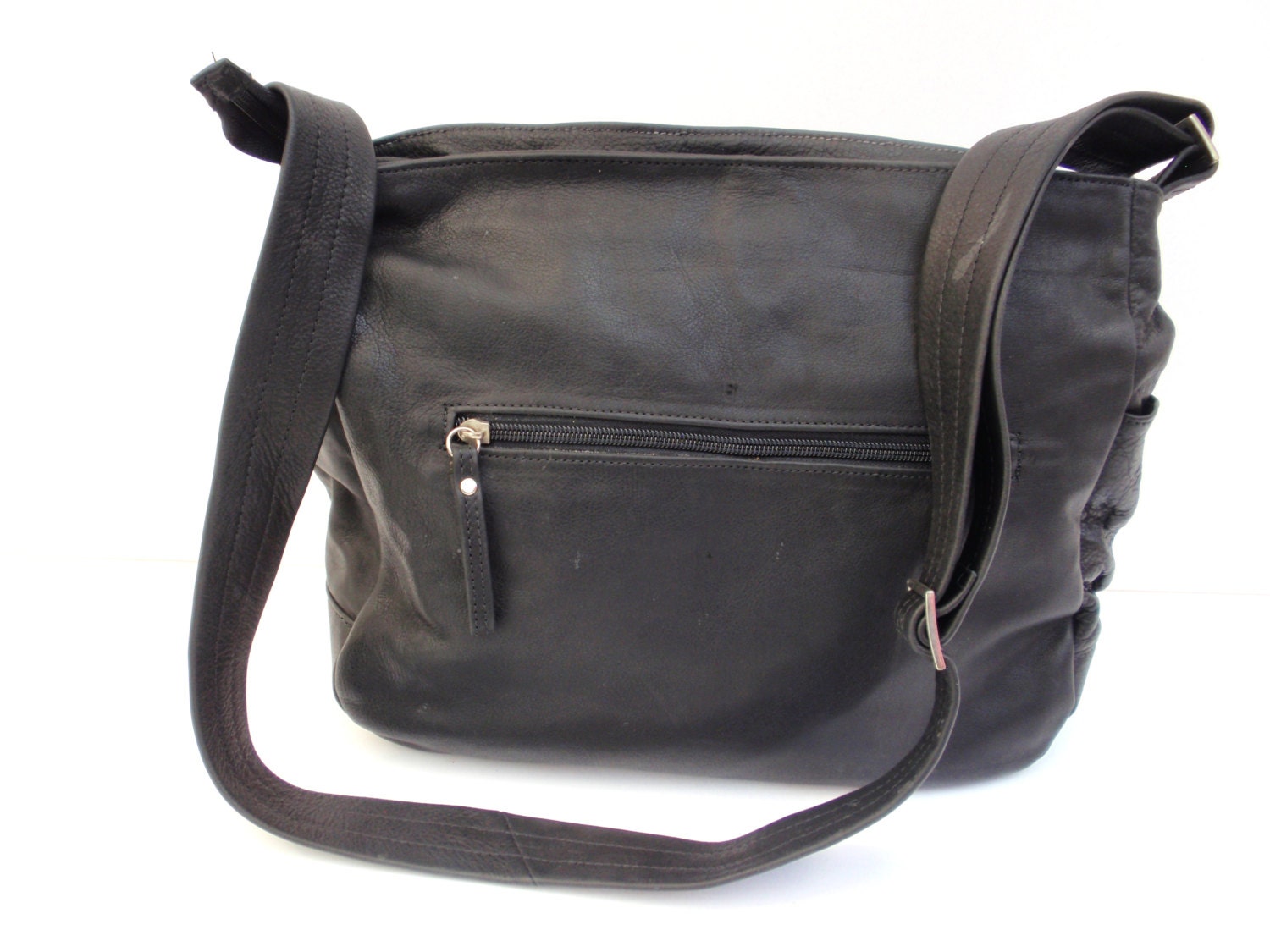 Beautiful Black Genuine Italian Leather Handbag by Sandalimshop