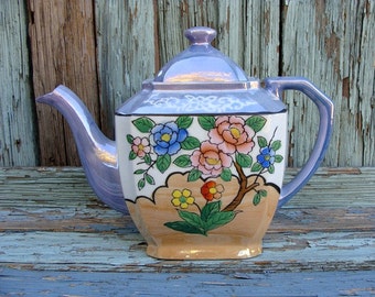 Vintage Luster Ware Tea Pot Made In Japan