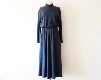 long t shirt dress / oversized tshirt dress / full skirt midi dress ...