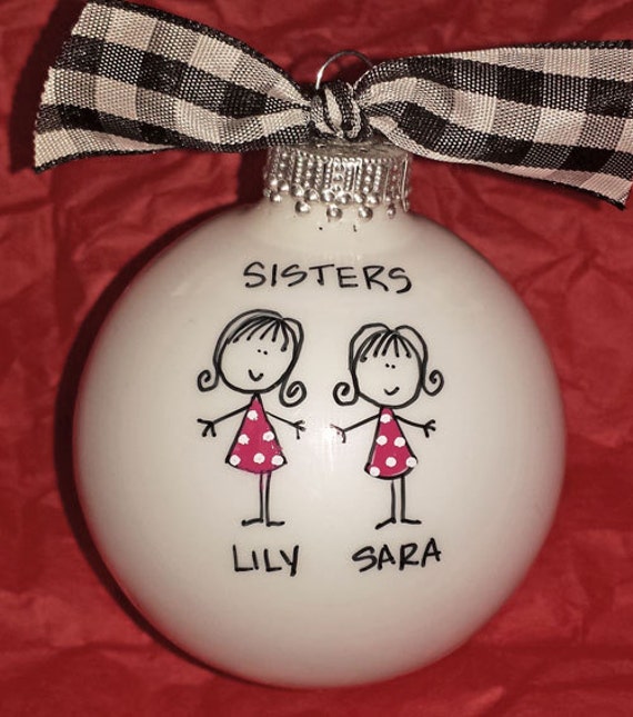 Items similar to Sisters Ornament , Christmas Ornament ...