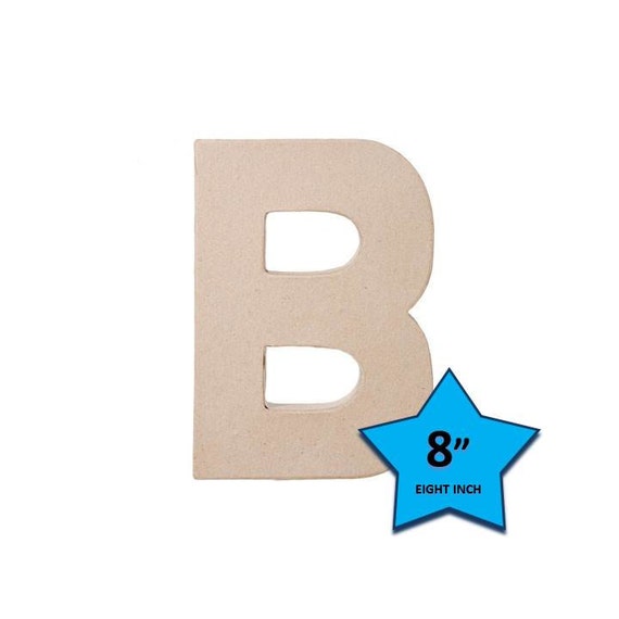Paper Mache Cardboard Letters 8 Inch - Letter B - Paper Craft Party Decor Supplies Il_570xn