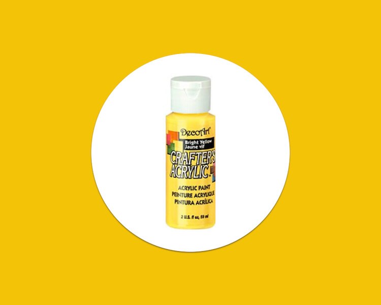 2 oz. Bright Yellow Crafter's Acrylic Paint by CharmiosCraftParty