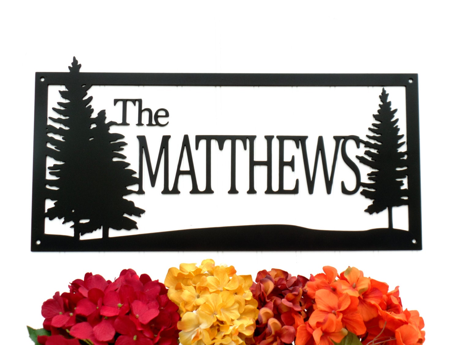 Custom Outdoor Family Last Name Metal Sign by RefinedInspirations
