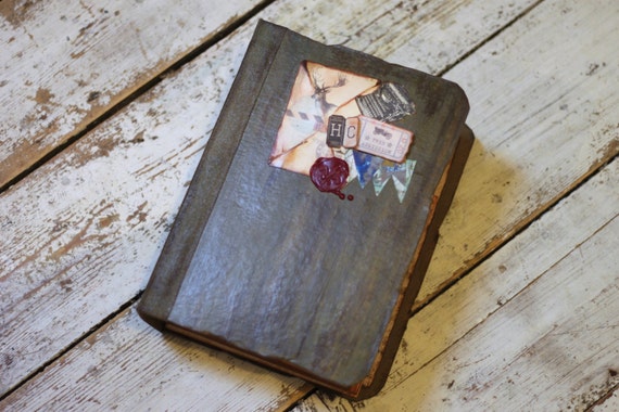 Travel wedding guest book vintage passport by LotusBluBookArt