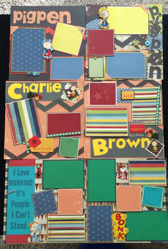 Charlie Brown Scrapbook Photo Album by RCLDesigns on Etsy