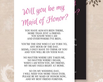 Popular items for will you be my maid of honor on Etsy