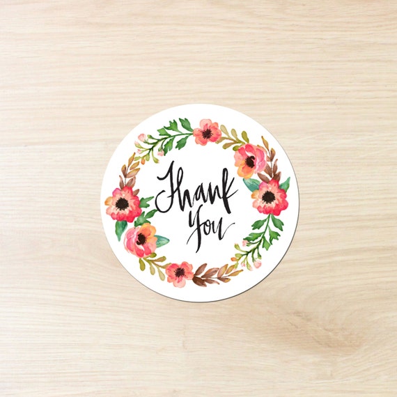 Thank You Sticker Thanks Sticker Stickers by HangingWillow