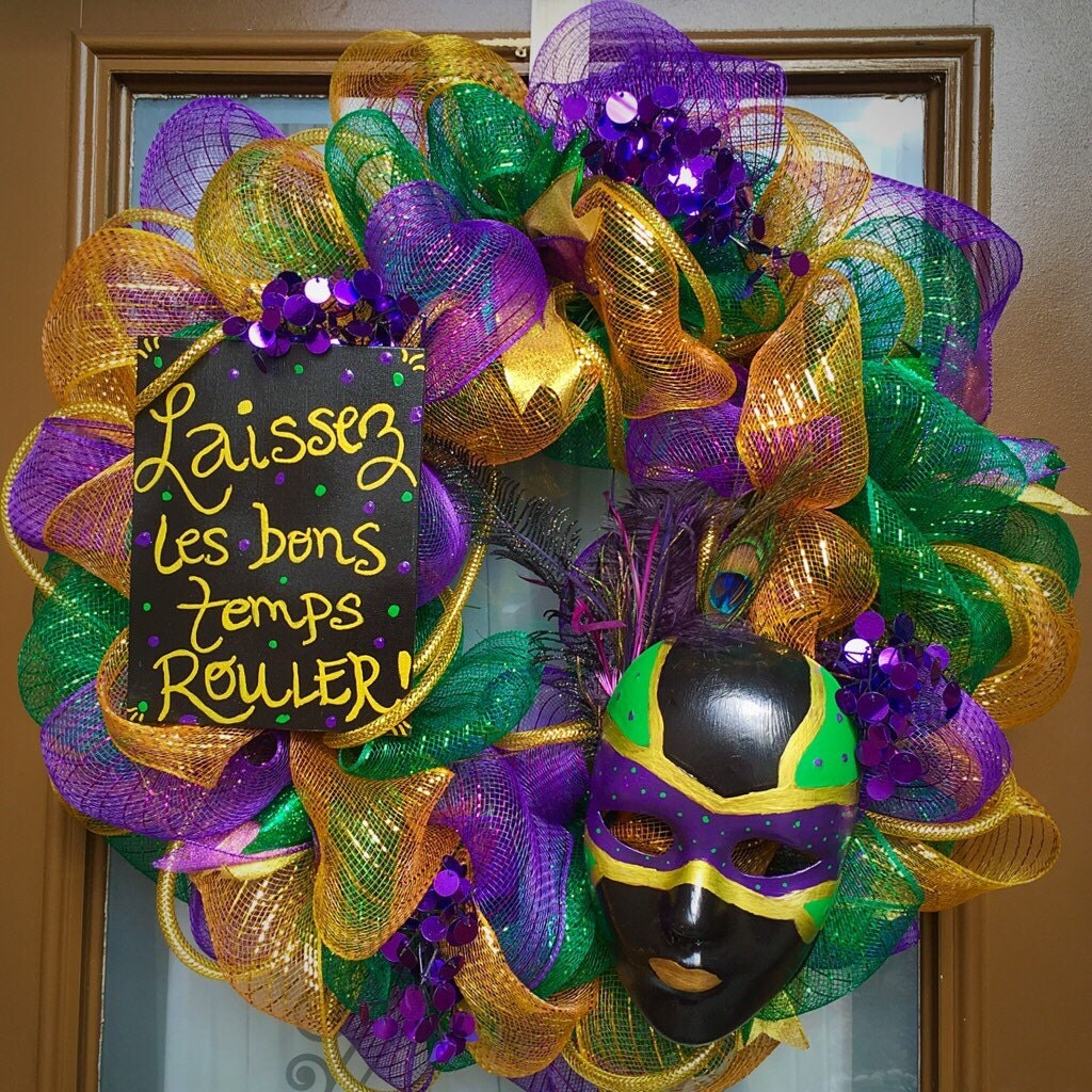 mardi gras deco mesh