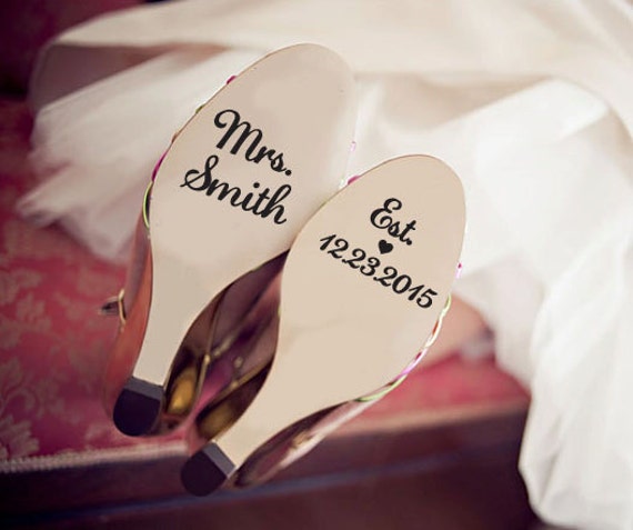Items similar to Custom Wedding Shoe Decal on Etsy