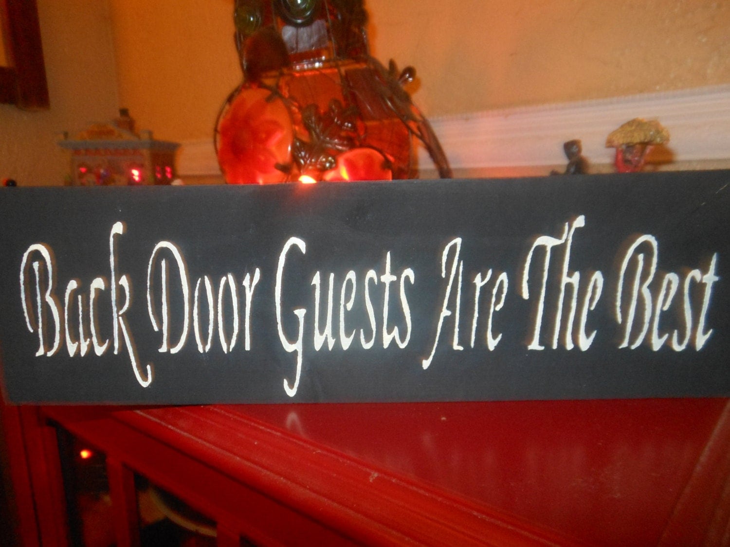 Back Door Guests Are Best Black n White