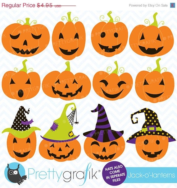 80% OFF SALE pumpkin jack o lantern clipart, commercial use, vector graphics, digital clip art, digital images - CL553 Il_570xn