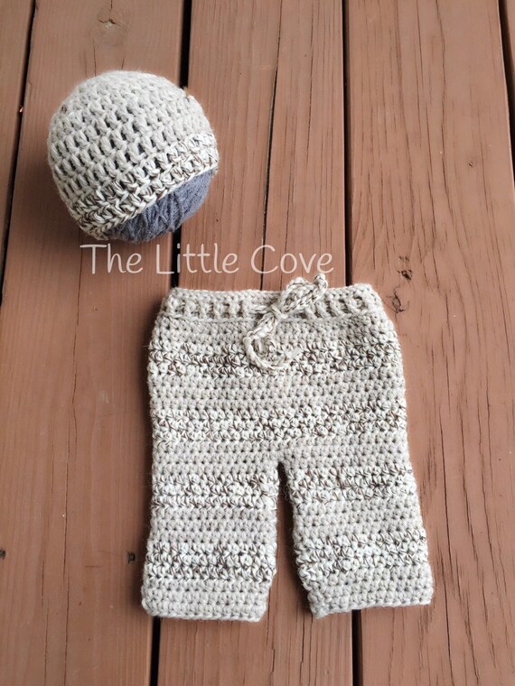 Crochet Newborn Hat and Pants Set Newborn Hat and Pants
