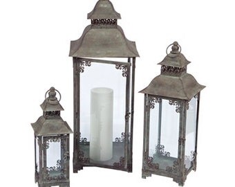 wrought iron lantern centerpieces