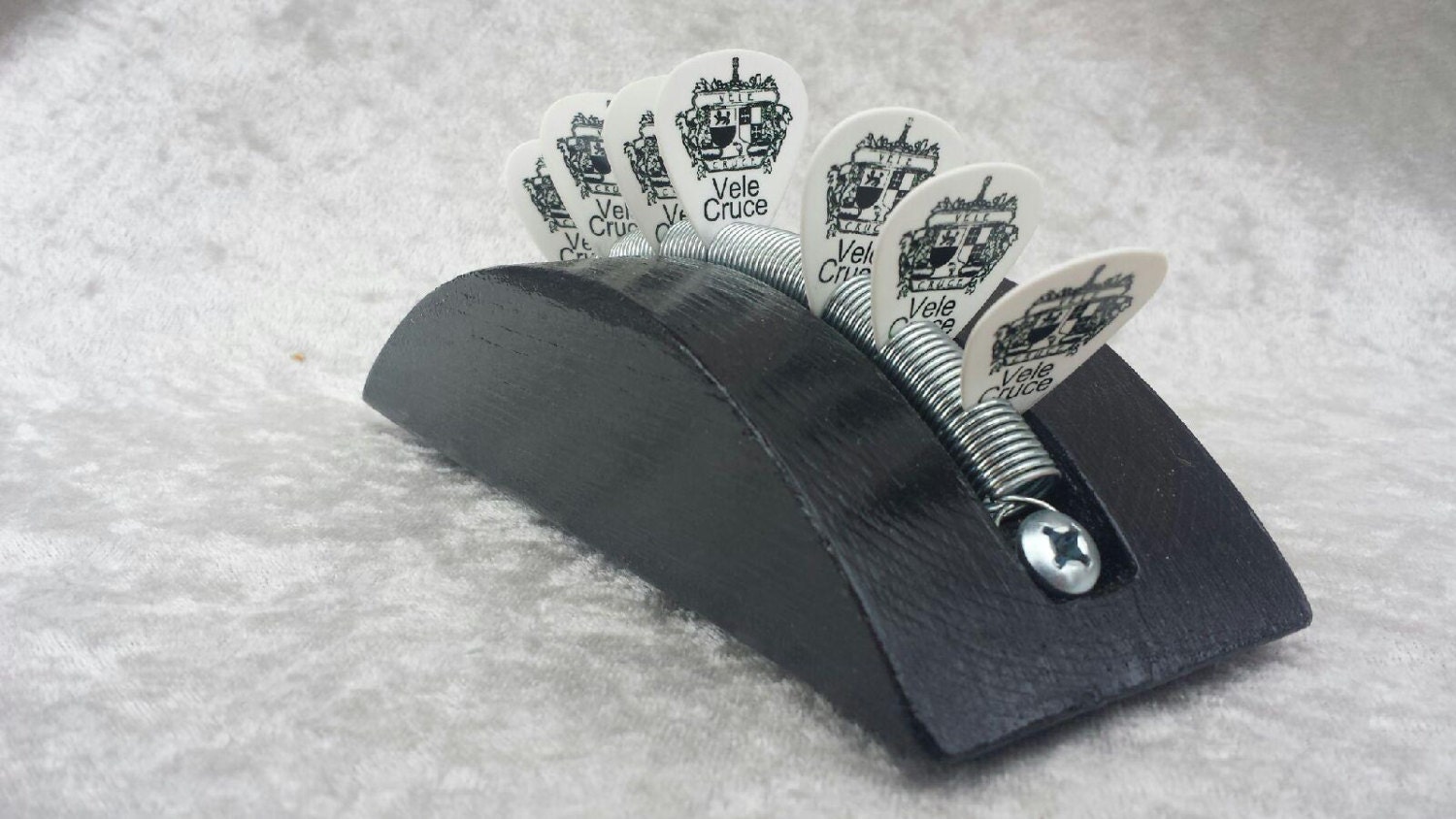 black guitar pick holder by VeleCruce on Etsy