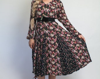 Popular Items For 90s Floral Dress On Etsy